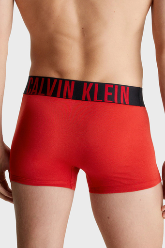 Calvin Klein Logolu Pamuklu 3 Pack 000NB3608ALXO Erkek Boxer 000NB3608A LXO Siyah-Kırmızı-Gri - 8
