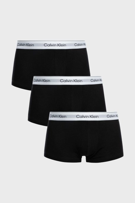 Calvin Klein Logolu Pamuklu 3 Pack LV00NB4389UB1 Erkek Boxer LV00NB4389 UB1 SİYAH - 1