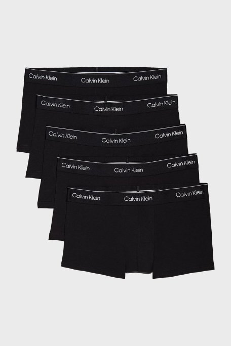 Calvin Klein Logolu Pamuklu 5 Pack LV00NB4390TM6 Erkek Boxer LV00NB4390 TM6 SİYAH - 1