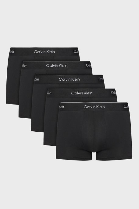 Calvin Klein Logolu Pamuklu 5 Pack LV00NB4393TM6 Erkek Boxer LV00NB4393 TM6 SİYAH - 1