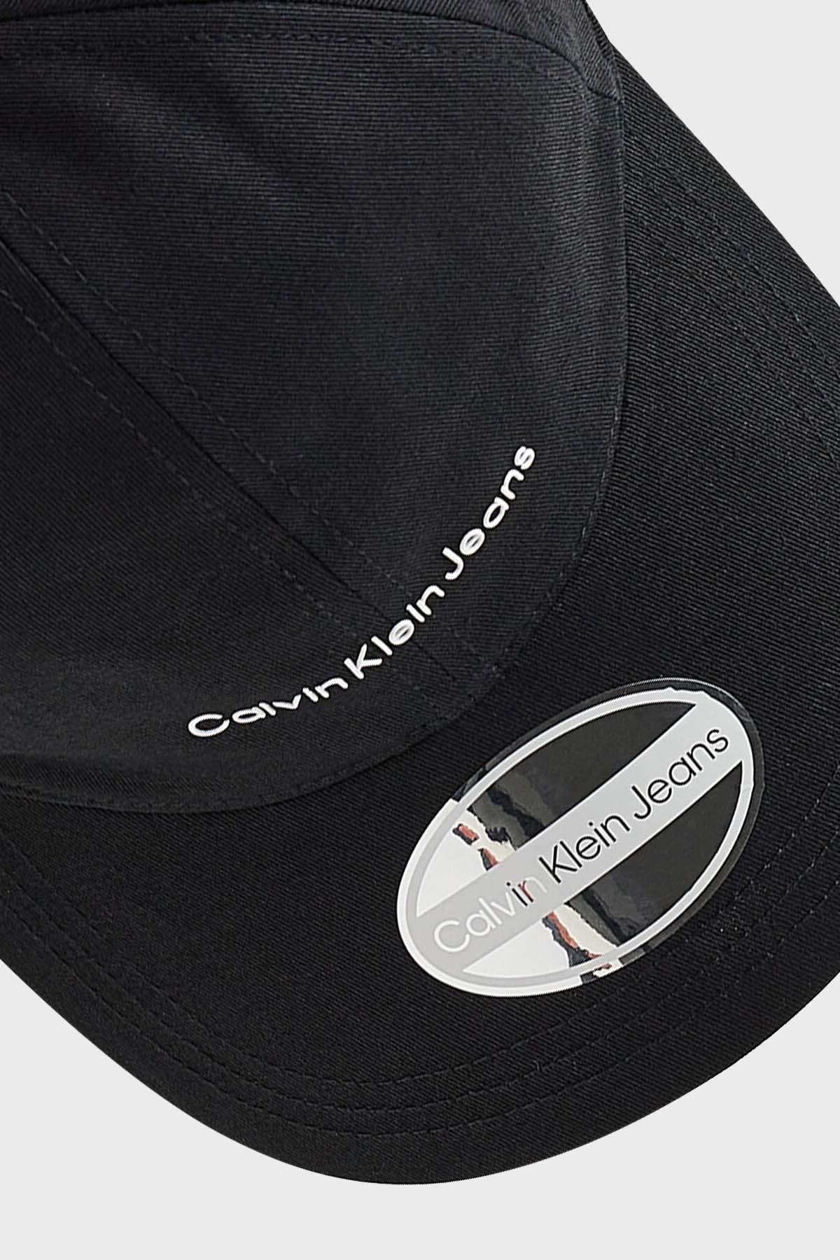 Calvin Klein Logolu Pamuklu Bayan Şapka K60K608849 BDS SİYAH
