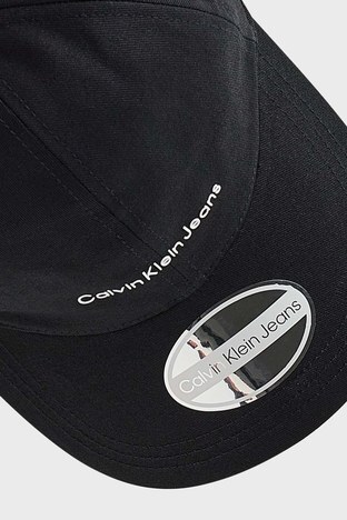 Calvin Klein - Calvin Klein Logolu Pamuklu Bayan Şapka K60K608849 BDS SİYAH (1)