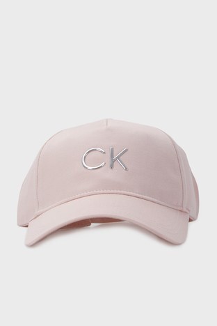 Calvin Klein - Calvin Klein Logolu Pamuklu Bayan Şapka K60K609168 TER PEMBE