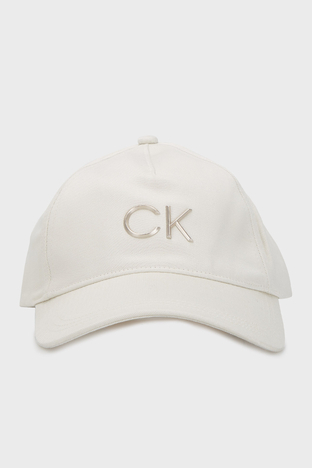 Calvin Klein - Calvin Klein Logolu Pamuklu Bayan Şapka K60K610222 PC4 GRİ