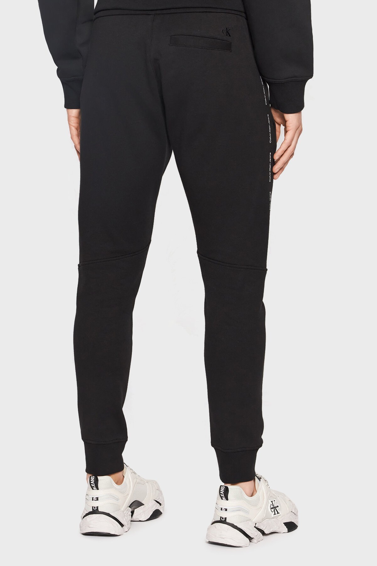 Calvin Klein Logolu Pamuklu Belden Bağlamalı Jogger Erkek Pantolon J30J319652 BEH SİYAH