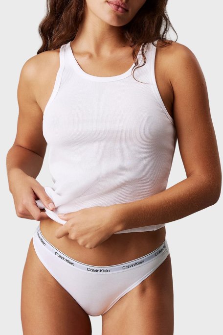 Calvin Klein Logolu Pamuklu Düşük Bel 3 Pack 000QD5207EW9F Bayan Külot 000QD5207E W9F Kırmızı-Beyaz-Gri - 2