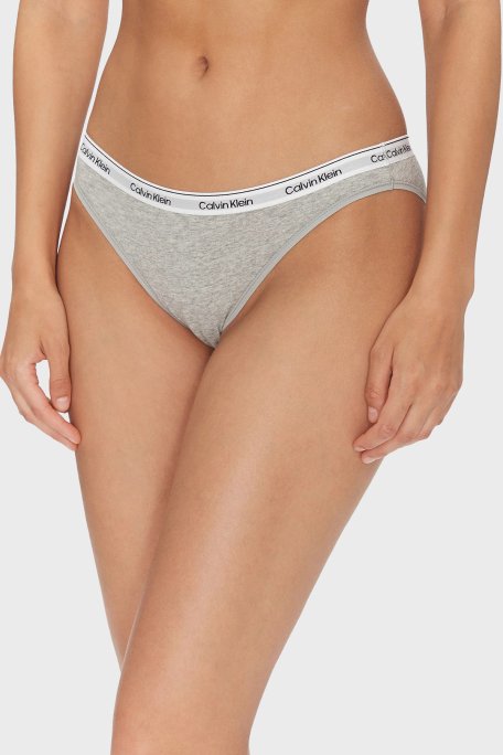 Calvin Klein Logolu Pamuklu Düşük Bel 3 Pack 000QD5207EWAB Bayan Külot 000QD5207E WAB Yeşil-Gri-Pembe - 3