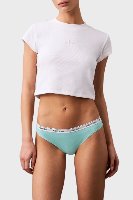 Calvin Klein Logolu Pamuklu Düşük Bel 3 Pack 000QD5207EWAC Bayan Külot 000QD5207E WAC Siyah-Beyaz-Açık Mavi - 3