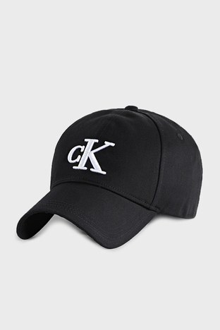Calvin Klein - Calvin Klein Logolu Pamuklu Erkek Şapka K50K509487 BDS SİYAH