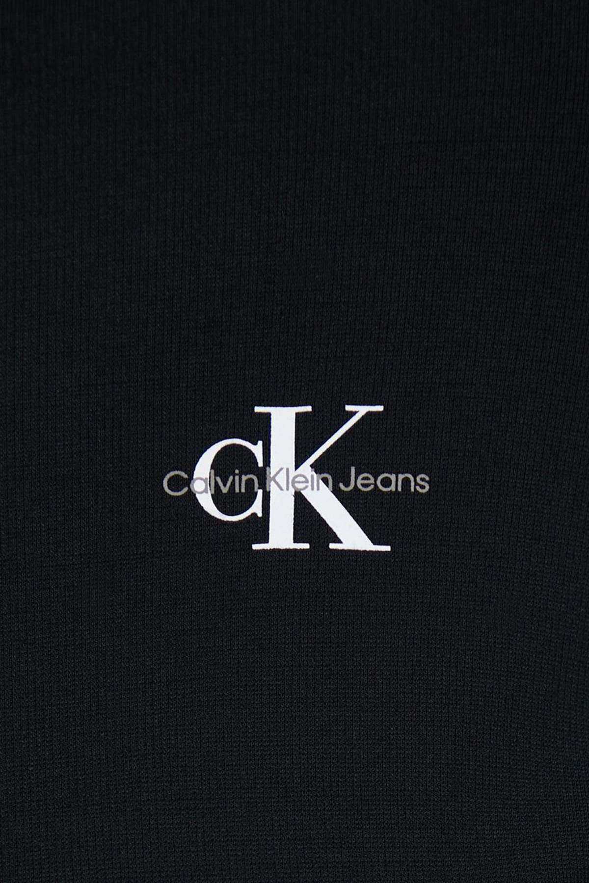 Calvin Klein Logolu Pamuklu Fermuarlı Crop Bayan Sweat J20J220285 BEH SİYAH
