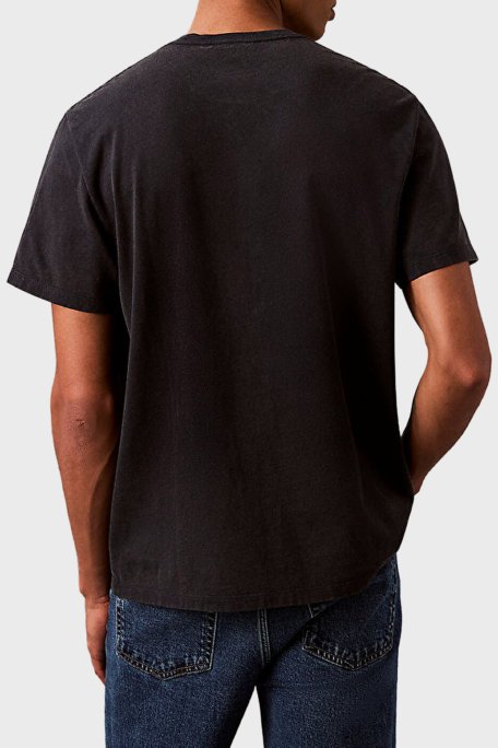 Calvin Klein Logolu Pamuklu Regular Fit Bisiklet Yaka LV04RB824GCJM Erkek T Shirt LV04RB824G CJM LACİVERT - 3