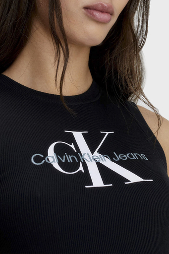 Calvin Klein Logolu Pamuklu Streç Jarse Atlet J20J221521BEH Bayan Crop J20J221521 BEH SİYAH - 4