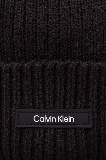 Calvin Klein Logolu Pamuklu Yivli Dokulu K50K512362BEH Erkek Bere K50K512362 BEH SİYAH - 4