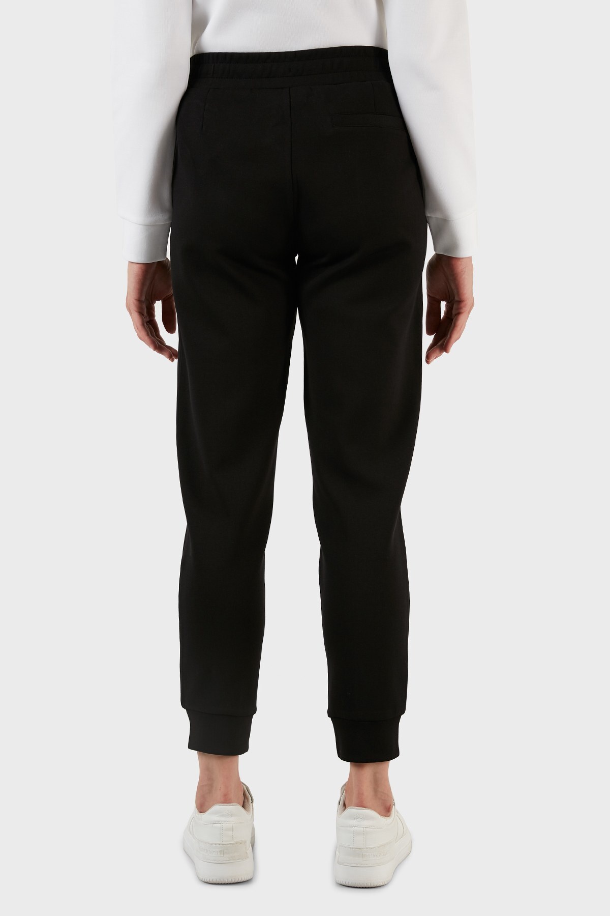 Calvin Klein Logolu Regular Fit Belden Bağlamalı Pamuklu Jogger Bayan Pantolon K20K204424 BEH SİYAH
