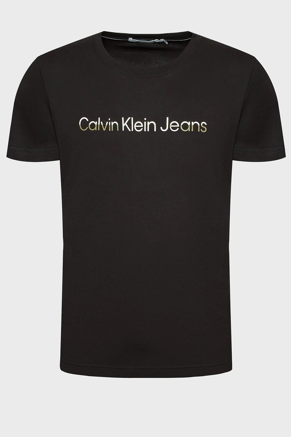 Calvin Klein Logolu Regular Fit Bisiklet Yaka % 100 Pamuk Erkek T Shirt J30J320194 BEH SİYAH