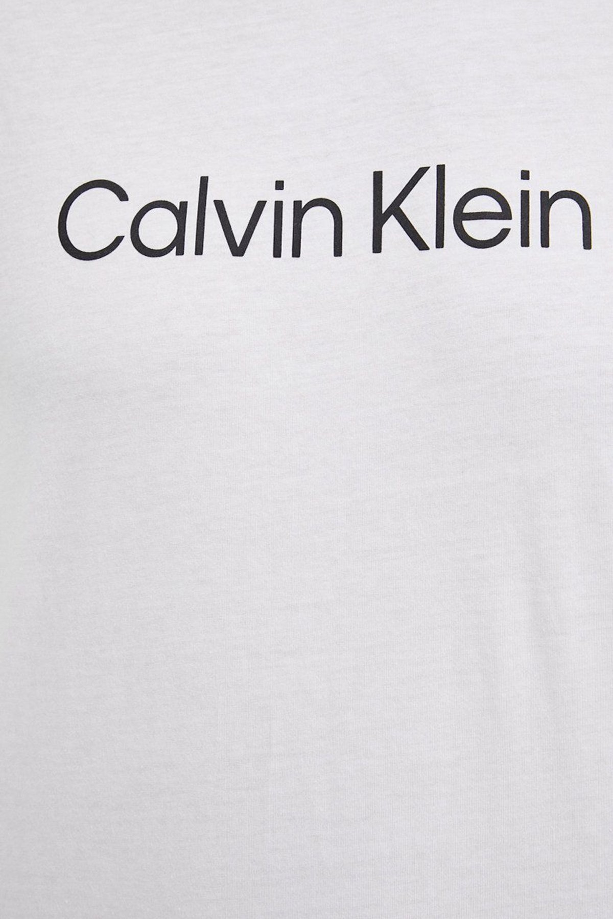 Calvin Klein Logolu Relaxed Fit Bisiklet Yaka % 100 Pamuk Erkek T Shirt KM0KM00763 YCD BEYAZ