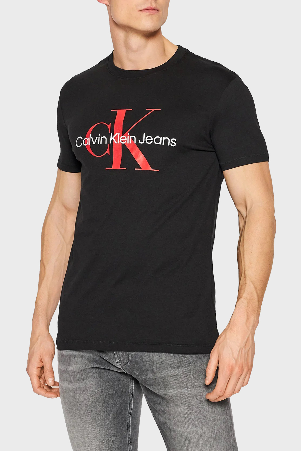 Calvin Klein Logolu Slim Fit Bisiklet Yaka % 100 Pamuk Erkek T Shirt J30J320806 0GK SİYAH