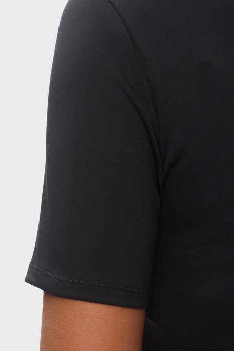 Calvin Klein Logolu Slim Fit Bisiklet Yaka Crop LVGWS5K144UB1 Bayan T Shirt LVGWS5K144 UB1 SİYAH - 5