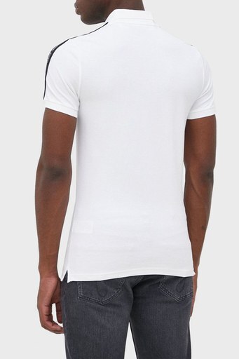 Calvin Klein Logolu Slim Fit Pamuklu T Shirt Erkek Polo J30J320598 YAF BEYAZ