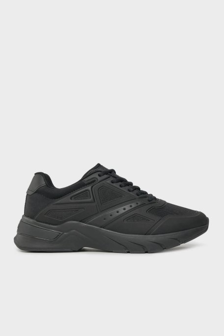 Calvin Klein Logolu Sneaker HM0HM013630GJ Erkek Ayakkabı HM0HM01363 0GJ SİYAH - 1
