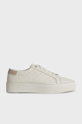 Calvin Klein Logolu Sneaker HW0HW014200F7 Bayan Ayakkabı HW0HW01420 0F7 BEJ - 1
