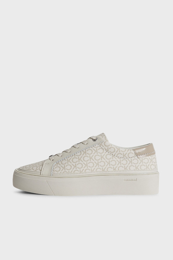 Calvin Klein Logolu Sneaker HW0HW014200F7 Bayan Ayakkabı HW0HW01420 0F7 BEJ - 2