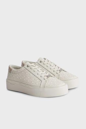 Calvin Klein Logolu Sneaker HW0HW014200F7 Bayan Ayakkabı HW0HW01420 0F7 BEJ - 3