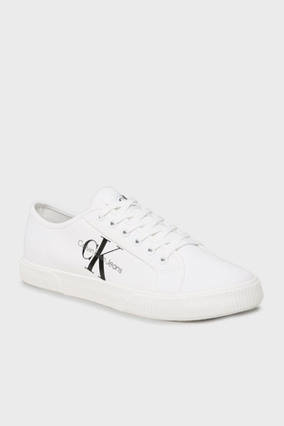 Calvin Klein - Calvin Klein Logolu Sneaker YM0YM00306YBR Erkek Ayakkabı YM0YM00306 YBR BEYAZ (1)