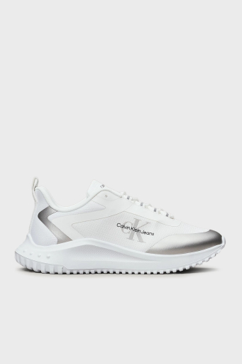 Calvin Klein Logolu Sneaker YW0YW0144201V Bayan Ayakkabı YW0YW01442 01V BEYAZ-GÜMÜŞ - 1