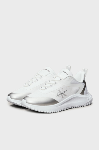 Calvin Klein Logolu Sneaker YW0YW0144201V Bayan Ayakkabı YW0YW01442 01V BEYAZ-GÜMÜŞ - 3