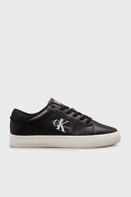 Calvin Klein Logolu Sneaker YW0YW014440GO Bayan Ayakkabı YW0YW01444 0GO SİYAH-BEYAZ - 1