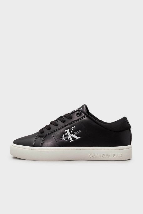 Calvin Klein Logolu Sneaker YW0YW014440GO Bayan Ayakkabı YW0YW01444 0GO SİYAH-BEYAZ - 2