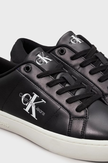 Calvin Klein Logolu Sneaker YW0YW014440GO Bayan Ayakkabı YW0YW01444 0GO SİYAH-BEYAZ - 4
