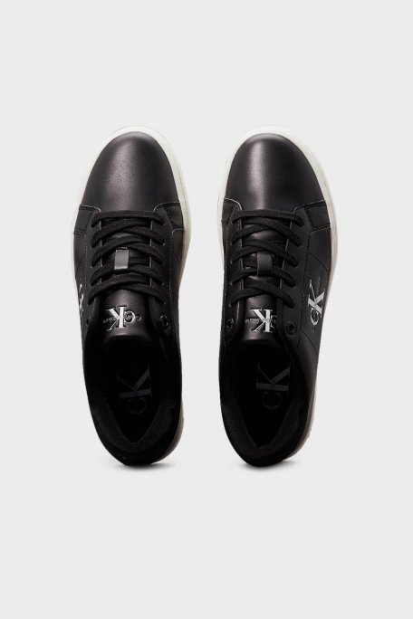 Calvin Klein Logolu Sneaker YW0YW014440GO Bayan Ayakkabı YW0YW01444 0GO SİYAH-BEYAZ - 5