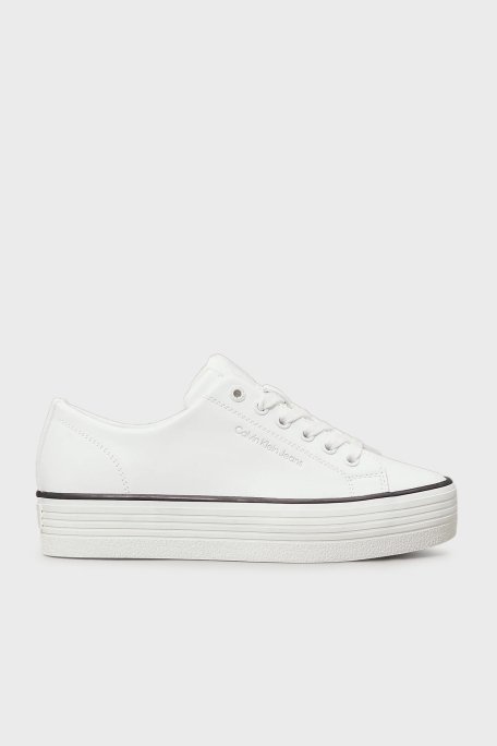 Calvin Klein Logolu Sneaker YW0YW0163301W Bayan Ayakkabı YW0YW01633 01W BEYAZ-SİYAH - 1