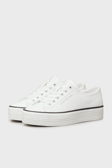 Calvin Klein Logolu Sneaker YW0YW0163301W Bayan Ayakkabı YW0YW01633 01W BEYAZ-SİYAH - 3