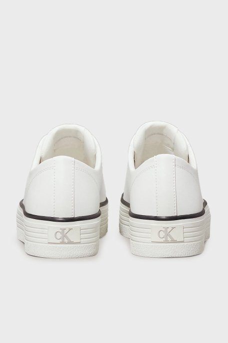 Calvin Klein Logolu Sneaker YW0YW0163301W Bayan Ayakkabı YW0YW01633 01W BEYAZ-SİYAH - 6