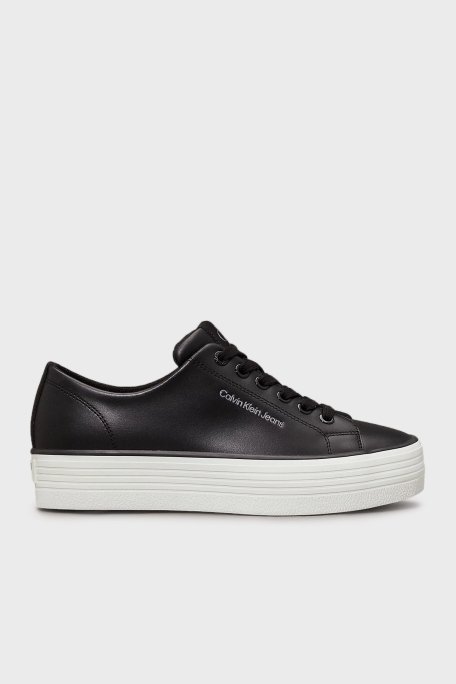 Calvin Klein Logolu Sneaker YW0YW016330GM Bayan Ayakkabı YW0YW01633 0GM SİYAH-BEYAZ - 1