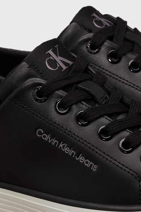 Calvin Klein Logolu Sneaker YW0YW016330GM Bayan Ayakkabı YW0YW01633 0GM SİYAH-BEYAZ - 5