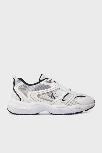 Calvin Klein Logolu Sneaker YW0YW0180701W Bayan Ayakkabı YW0YW01807 01W BEYAZ-SİYAH - 1