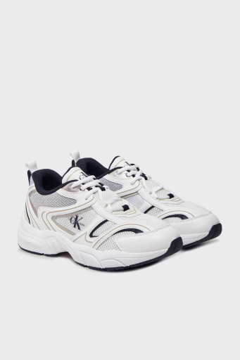 Calvin Klein Logolu Sneaker YW0YW0180701W Bayan Ayakkabı YW0YW01807 01W BEYAZ-SİYAH - 20