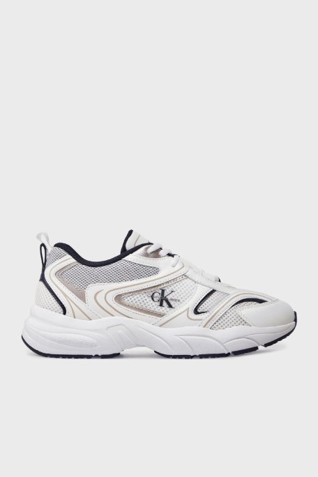 Calvin Klein Logolu Sneaker YW0YW0180701W Bayan Ayakkabı YW0YW01807 01W BEYAZ-SİYAH - 1