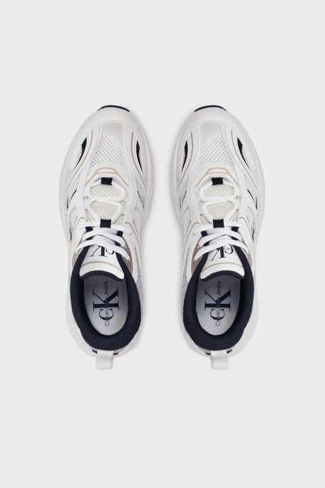 Calvin Klein Logolu Sneaker YW0YW0180701W Bayan Ayakkabı YW0YW01807 01W BEYAZ-SİYAH - 4