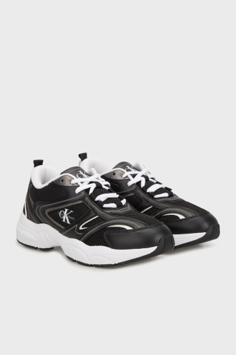 Calvin Klein Logolu Sneaker YW0YW018070GM Bayan Ayakkabı YW0YW01807 0GM SİYAH-BEYAZ - 7