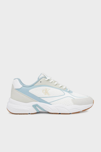 Calvin Klein Logolu Sneaker YW0YW0188702U Bayan Ayakkabı YW0YW01887 02U BEYAZ-MAVİ - 1