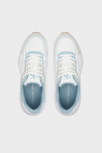 Calvin Klein Logolu Sneaker YW0YW0188702U Bayan Ayakkabı YW0YW01887 02U BEYAZ-MAVİ - 3
