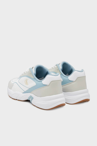 Calvin Klein Logolu Sneaker YW0YW0188702U Bayan Ayakkabı YW0YW01887 02U BEYAZ-MAVİ - 5