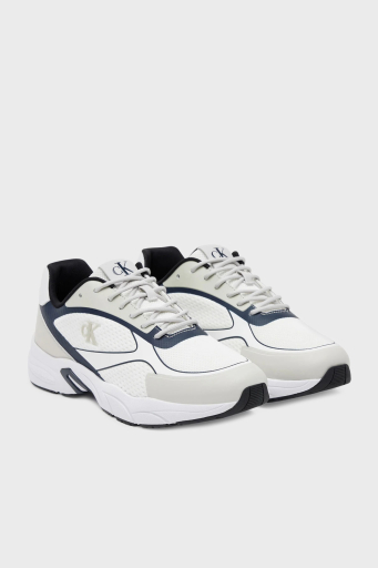 Calvin Klein Logolu Sneaker YW0YW0188702X Bayan Ayakkabı YW0YW01887 02X BEYAZ-LACİVERT - 3