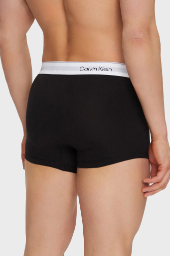 Calvin Klein Logolu Streç Pamuklu 3 Pack LV00NB4392WCO Erkek Boxer LV00NB4392 WCO Siyah-Mavi-Siyah Beyaz - 4