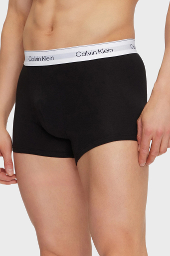 Calvin Klein Logolu Streç Pamuklu 3 Pack LV00NB4392WCO Erkek Boxer LV00NB4392 WCO Siyah-Mavi-Siyah Beyaz - 5